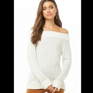 NWOT Love Cameron brand metallic purl knit sweater